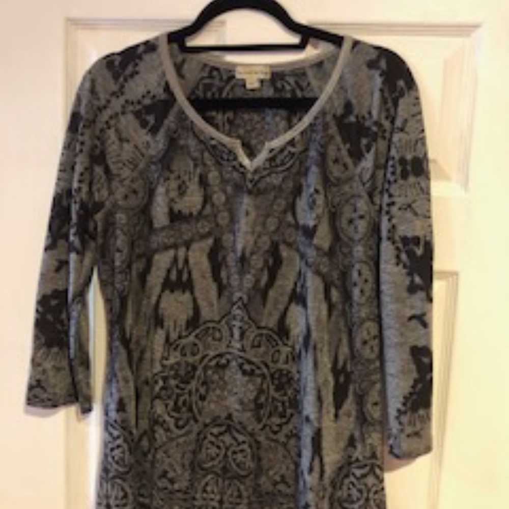 Black and silver top